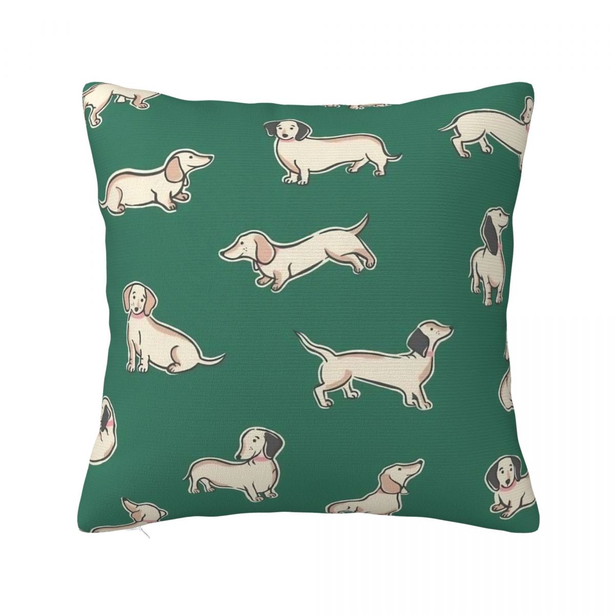 

Sighthound Pet Dachshund Animal Hip Hop Cute Square Pillow Cases Dog Lover Cushion Cover Vintage Decorative Pillowcase for Home 30x30cm 12x12in