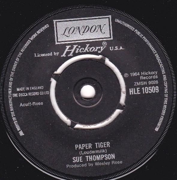 

7inch Record SUE THOMPSON Paper Tiger Big Mable Murphy HLE10509 LONDON RECORDS 1975 UK Pop Used