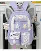 Schoolbagins style cute student schoolbag transparent pain bag lightweight student schoolbag large capacity bar pain bag two-dimensional element