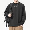 Mens Loose Round Neck Long Sleeve Heavyweight Casual Vintage Bottoming T Shirt