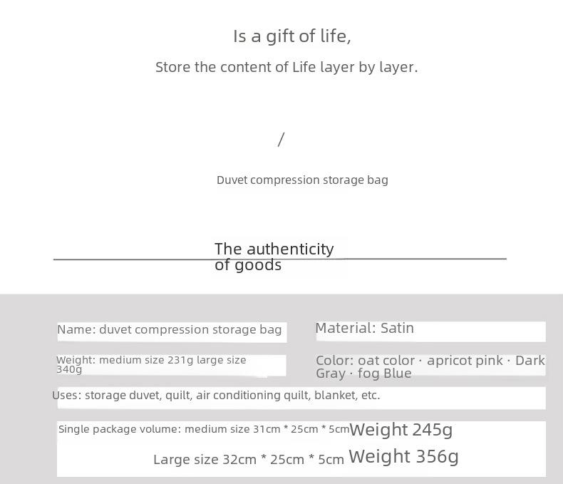 Waterproof Down Jacket & Quilt Compression Storage Bag - Moisture-proof, Dust-proof, Large Capacity