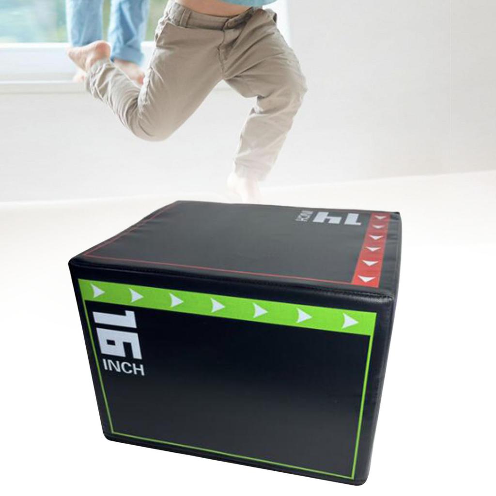 Sprungbox Agility Box Fitness Plyometrisch Plyo Box 3 in 1 für Ausfallschritte Heim-Fitnessstudio Konditionstraining, 40cmx30cmx35cm