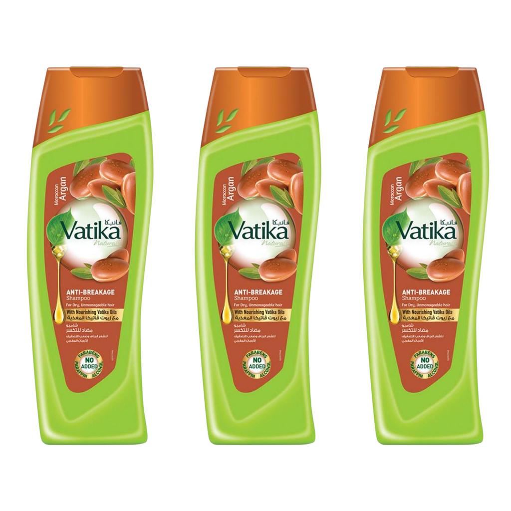 Exotisk Glans & Mjukhet Schampo Vatika Dabur | Marockanskt Argan | Mot Håravfall | För Torrt och Okontrollerbart Hår