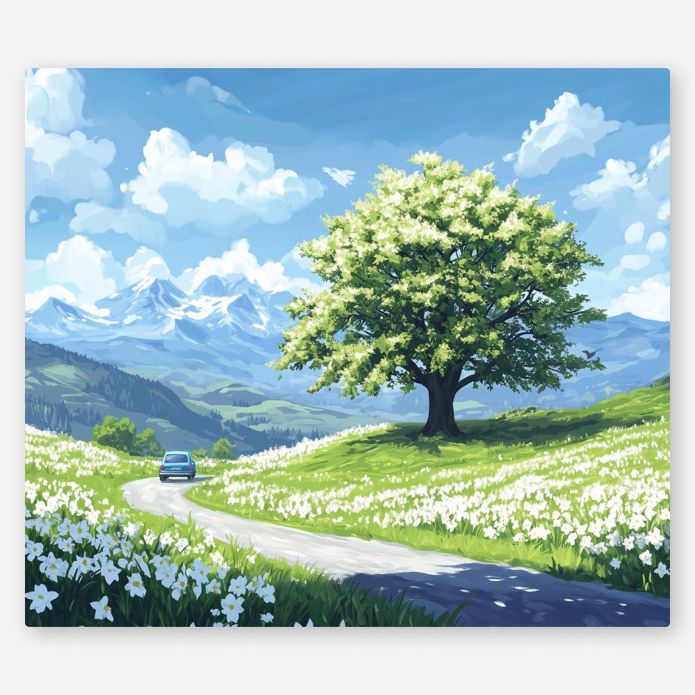 Italian Lake Como Scenery Tapestry Oil Painting Style Wall Hanging Polyester Aesthetic Decor for Bedroom Living Room Dorm