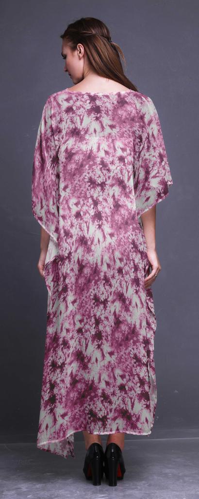 Bimba Tie-Dye Ladies Kaftan Holiday Loungewear Maxi Dress Beach