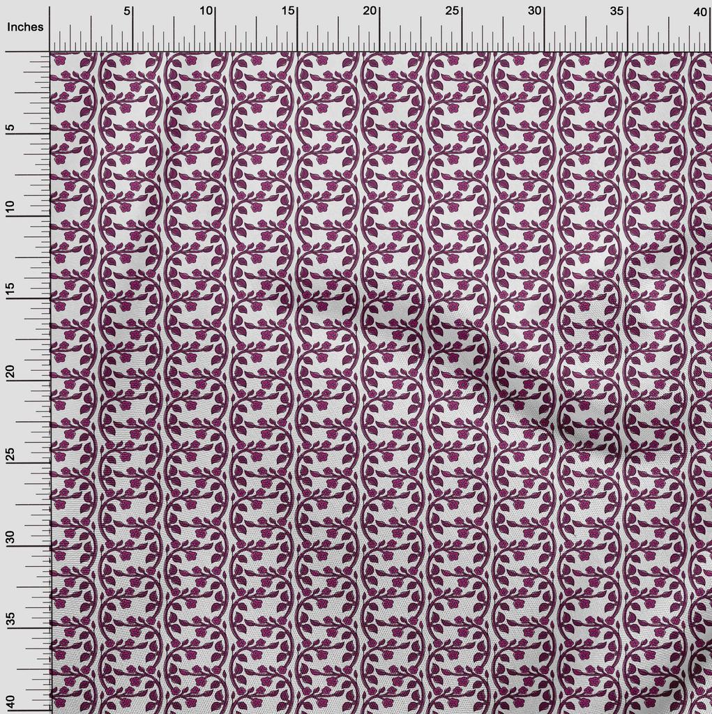 oneOone Tkanina bawełniana Flex Dark Magenta Block Quilting Supplies Print Sewing Fabric By The Yard 40 Cal