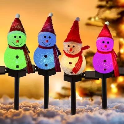 Solarne lampki choinkowe Bałwan na zewnątrz do dekoracji świątecznej Zasilane energią słoneczną lampki ogrodowe Bałwan na Boże Narodzenie i do ogrodu