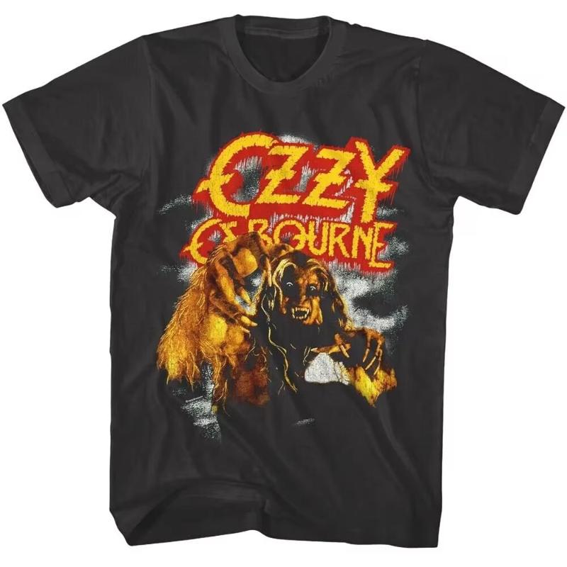 Summer Unisexs and Womens Loose Breathable Tshirt Top Ozzy Osbourne Unisexs Tshirt Bark at The Moon Werewolf Pattern Tshirt L