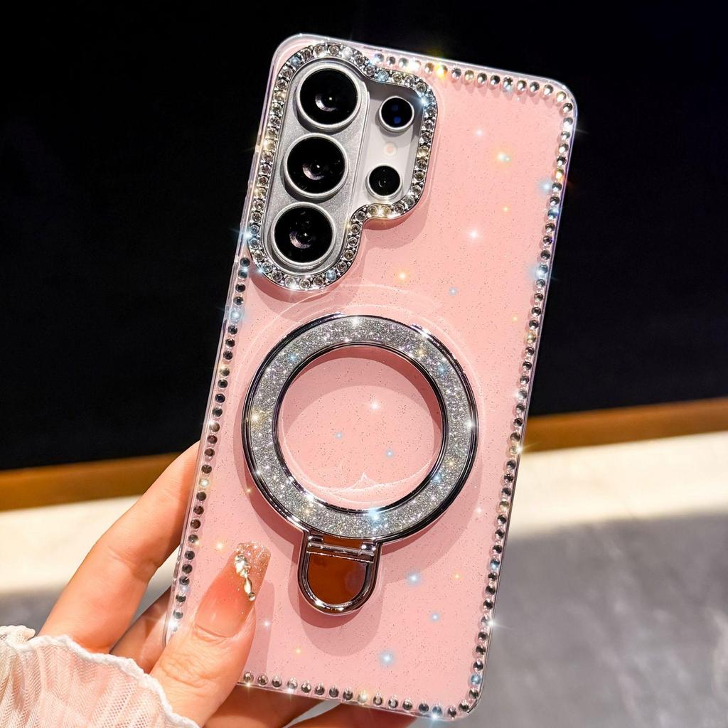 Fulcrum Rhinestone Glitter Holder for Samsung S26 Ultra/S25 Plus Luxury Phone Case A17/A56.