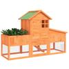 Vidaxl Rabbit Cage, Brown, 170X63X113 Cm, Pine Wood