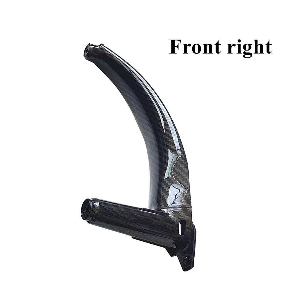 LHD Car Interior Door Carbon Fiber Pull Handle Armrest Cover Trim For BMW X5 X6 E70 E71 2007-2013