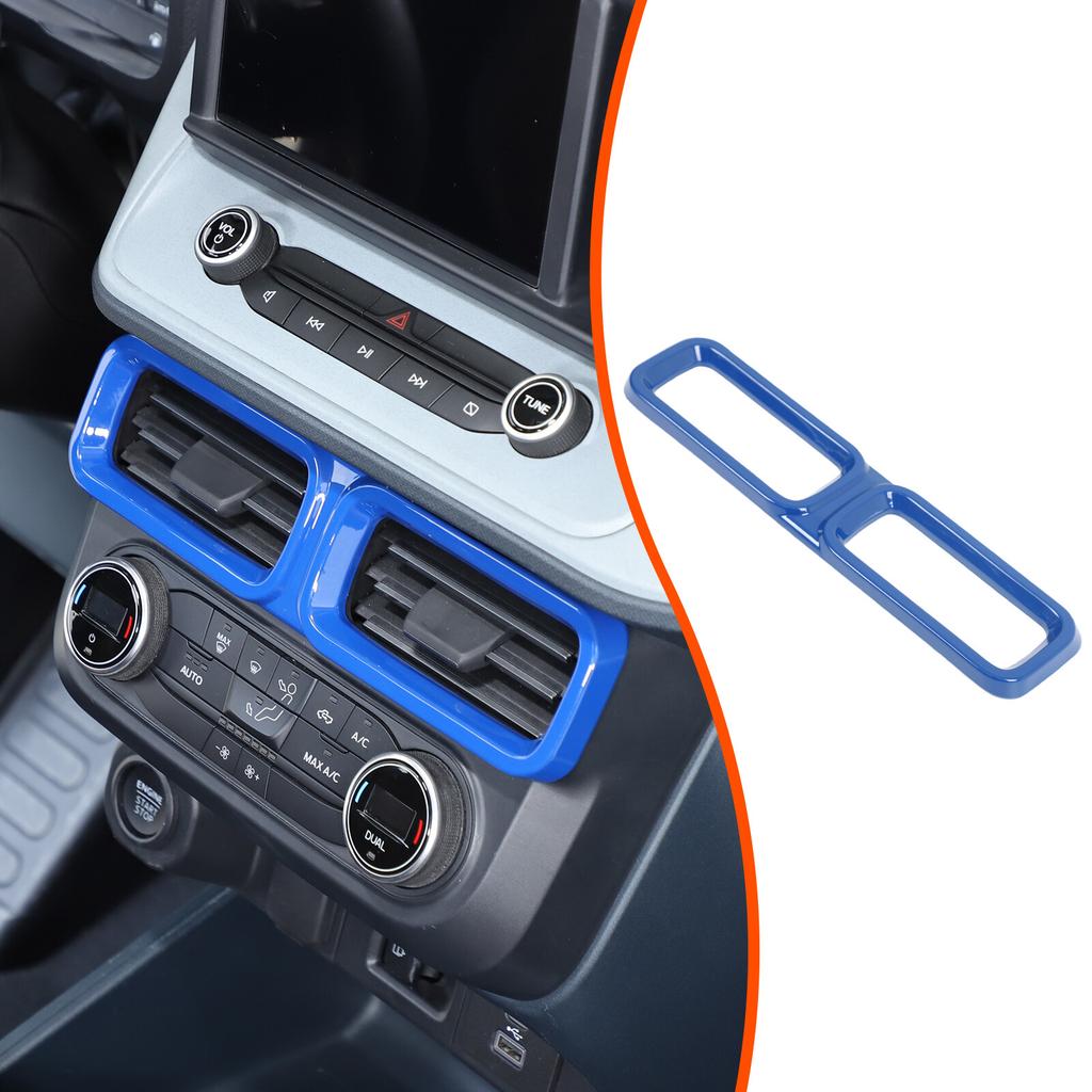 Blue ABS Center Console Air Outlet Frame Trim Cover for Ford Maverick +