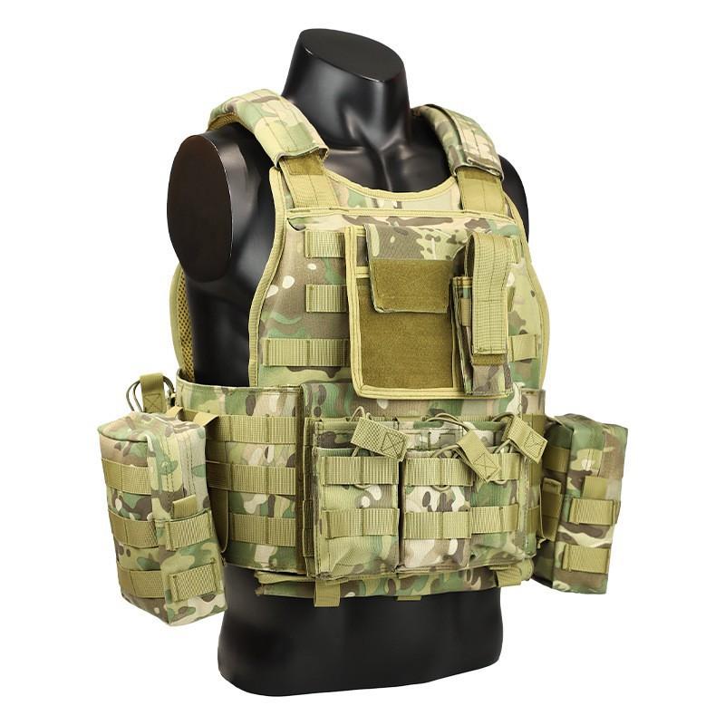 Equipped With 1000D Nylon Vest Multi-functional Stab-resistant Suit Military Fan Camouflage