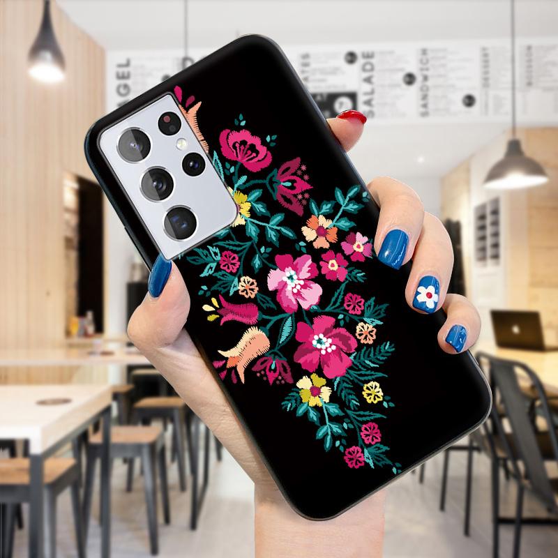 Womens Ladies Fashion Flower Pattern Silm Soft Silicone TPU Case Cover