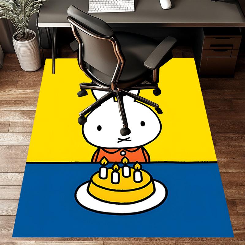 1pc Miffy1 Design Printed Area Rug Carpet for Bedroom Living Room Home Decor Rugs Mat Non Slip Mat Rug for Bedside