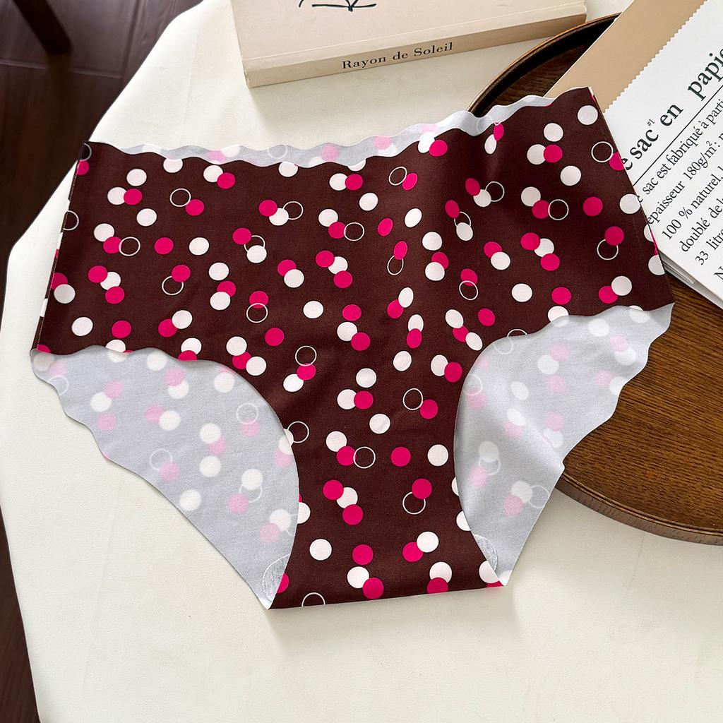 Ladies Summer Sweet Ice Silk No Trace Breathable Comfortable Extended Bottom Crotch Waist Triangle Briefs