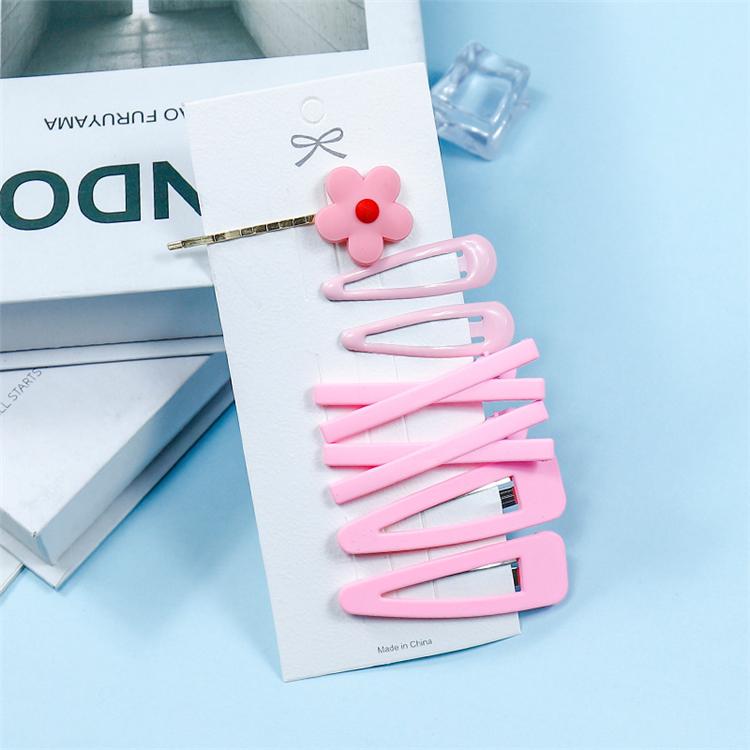 7PCS/SET Women Girls Cute Candy Colors Hairpins Sweet Barrettes Flower Hair Clips Fashion Hair Accessories