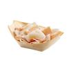 50 Peças Barquinhos de Servir de Madeira 12X6X3Cm Bétula Natural Bandeja Descartável para Petiscos Lanches Aperitivos Formato de Casamento