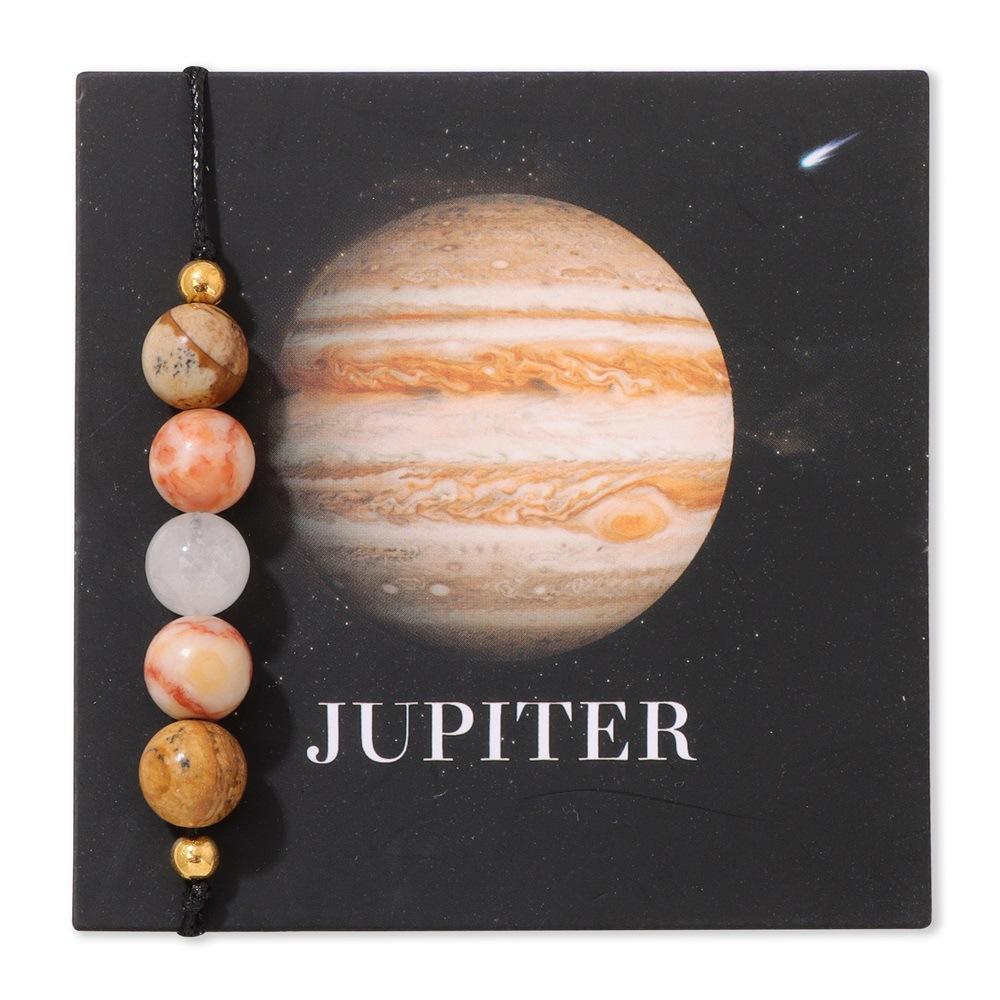 

JYL TS Bracelet Galaxy Planet Handmade Weave Attracts Dream Fulfillment & Curiosity Jupiter пурпурне серце кольору