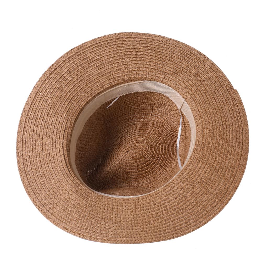Letní měkké tvarované slamáky pro ženy/muže Venkovní skládací klobouk s UV ochranou Panama Plážový sluneční klobouk