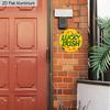 2D Flat Aluminum St. Patrick's Day Lucky Irish Round Aluminum Sign, Metal Hanging Plaque with Shamrock & Ribbon Design, Yellow and Green Irish Themed