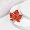 Vintage Exquisite Crystal Maple Leaf Brooch Pin for Women Trendy Clothing Collar Corsage Badge Lapel Brooch Wedding Jewelry Gift