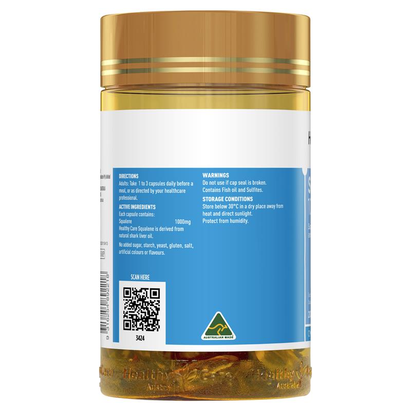 Healthy Care Squalene 1000mg 200caps