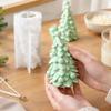 3D Christmas Tree Candle Molds In Flexible Silicone for Pouring, Releasing, and Reusing In Seasonal Waxes Craft Projects
