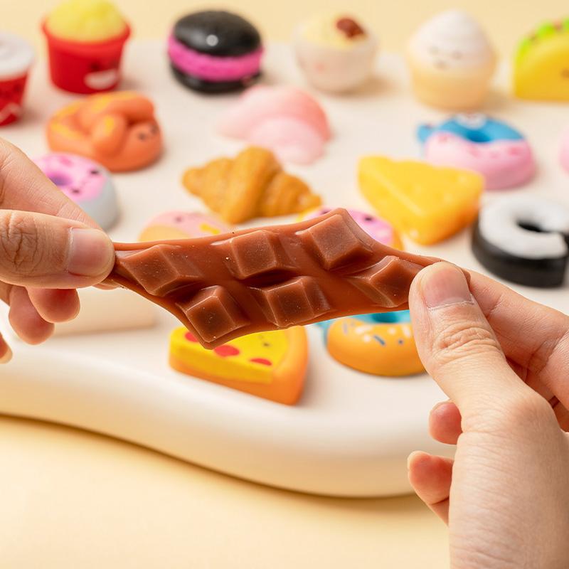 Mochi Squishy Cute Food Squishy Stress Relief Toys Bread Donut Dumpling Squeeze Vent Abreact Sensory Toy Party Favors Gift Adhd