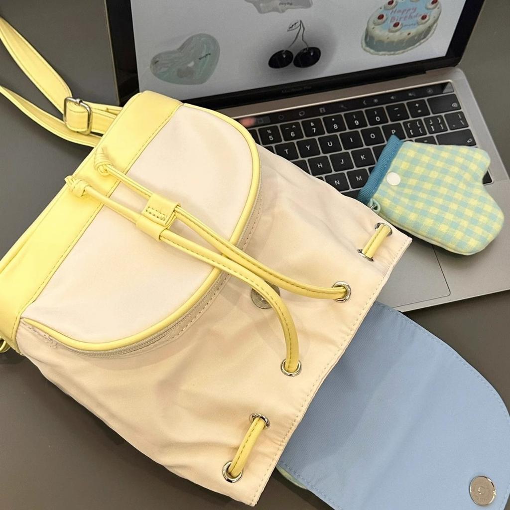 Summer Button Small Backpack Spring and Summer Cute Small Schoolbag Mini Small Bag Backpack Female