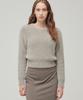 MUSINSA STANDARD WOMAN Women'S Fuzzy Crew Neck Knit [Warm Grey]