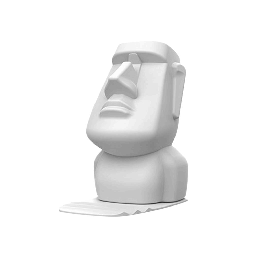 

Resin Material Easter Island Statue Glasses Holder Creative Moai Statue Christmas Gift білий