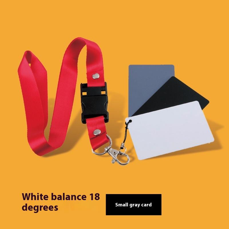 3 In1 Pocket-Size Digital White Black Grey Balance Cards 18% Gray Card With Neck Strap For Digital Photography Exposure Color