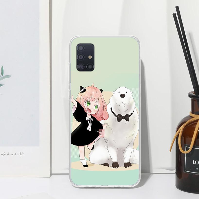 Spy Family Anya Cute Phone Case For Samsung Galaxy A52 A42 A32 A22 A12 A02S A72 A51 A50S A41 A31 A21S A71 A40 A30S A20S A10S A70