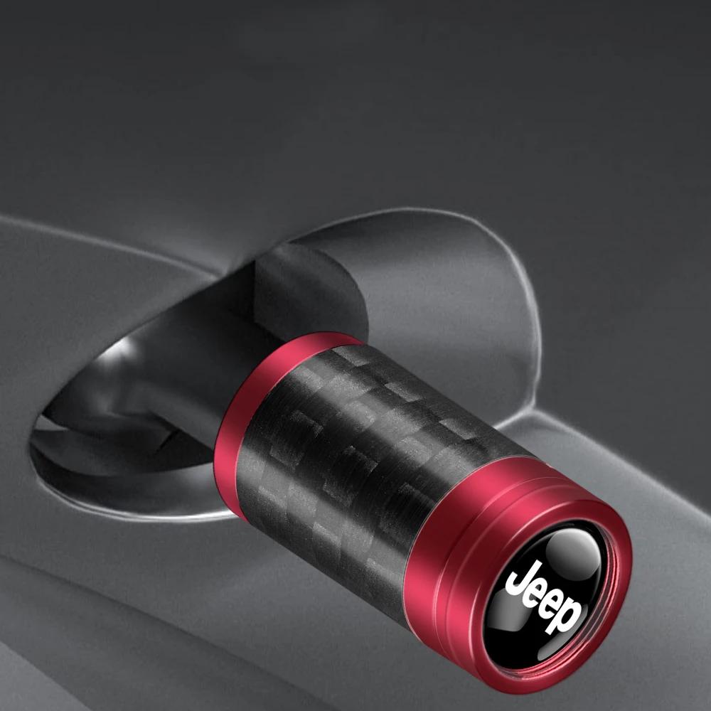 Per Jeep 4 Pezzi Tappi Valvole Pneumatici Auto in Metallo Coprivalvola Stelo Ruota Pneumatico Per Jeep Renegade Compass Wrangler Patriot Grand Cher
