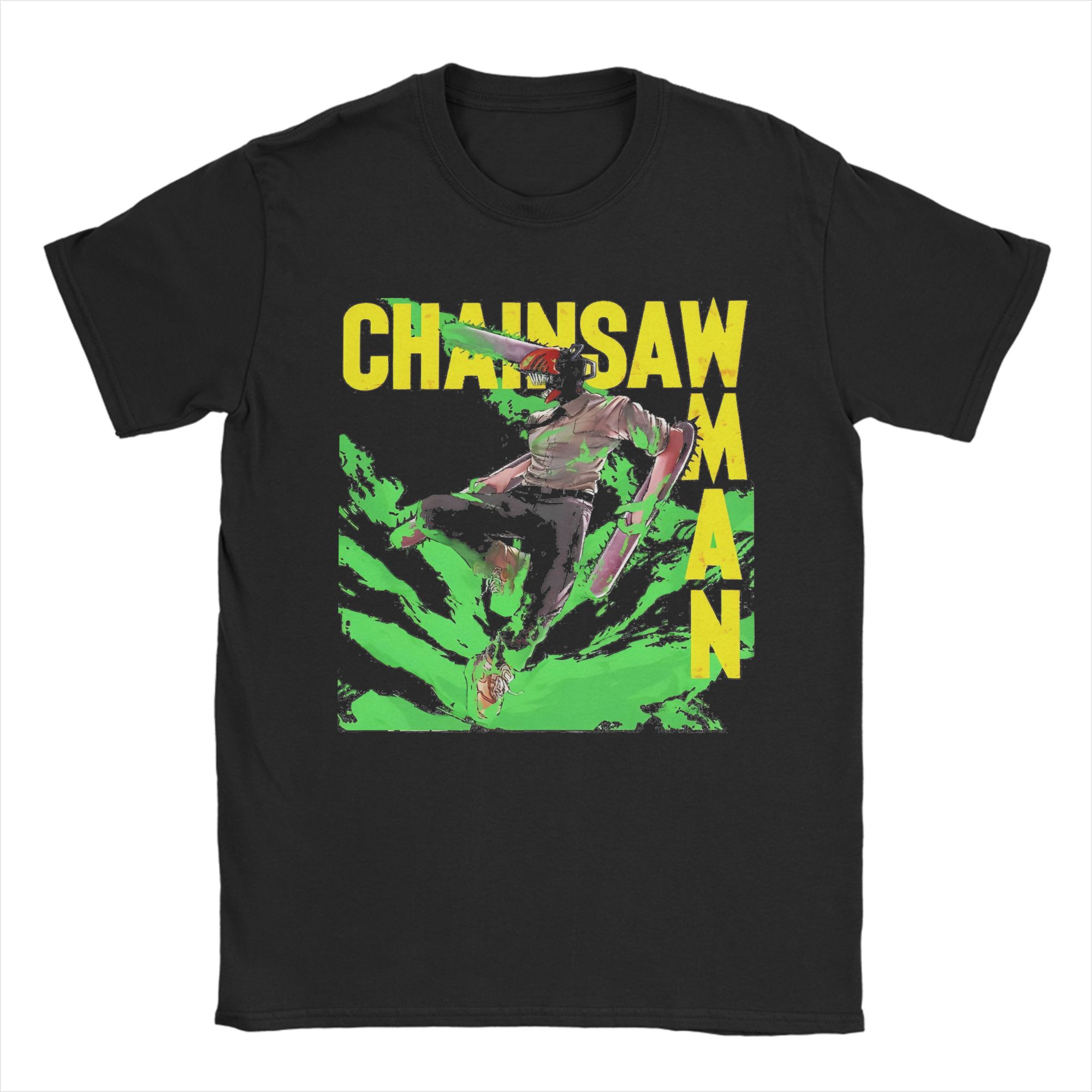 

Men Women Graphic Printing Chainsaw Man Anime T Shirt Tee Cotton Manga T-shirts Clothing 5XL різнокольоровий