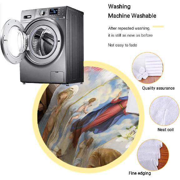 Manta Virgen De Guadalupe Blanket Bible-Verse Prayers Virgen Mary Blanket Mother of God Inspirational-Jesus Throw Blankets Cozy Soft for Couch Sofa