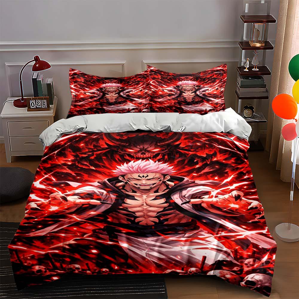 

Fiery character design. Bedding Duvet cover sets Duvet covers Pillowcases gifts (1 * Duvet Cover 2 * Pillowcases, without duvet insert) 135x200cm