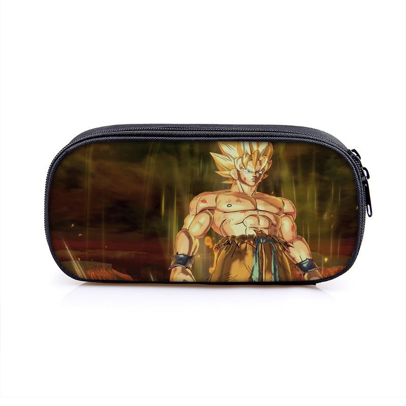 Dragon Ball Anime Son Goku Cartoon Large Capacity Pencil Case Fashion Boys Girls Pen Bags School Student Supplies Stationery Box