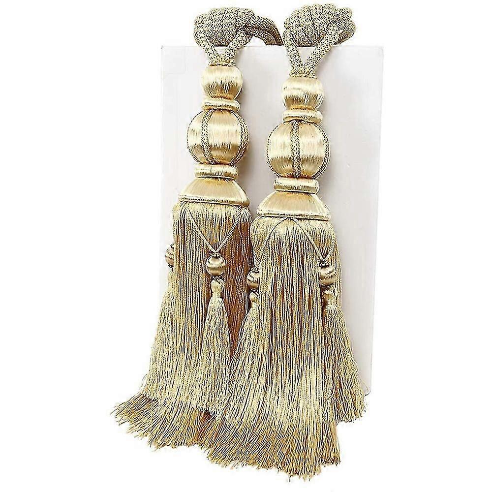 2pcs Lantern Single Hanging Ball Tassels Curtains Buckle Sling Binding