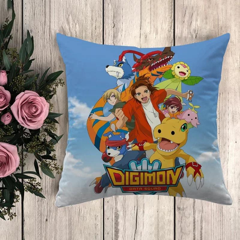 Pillow Digimon Decorative Pillowcase Decor Cushion Cover Luxury Throw Pillows Sofa Cushions Car Decoration Pilow Cases