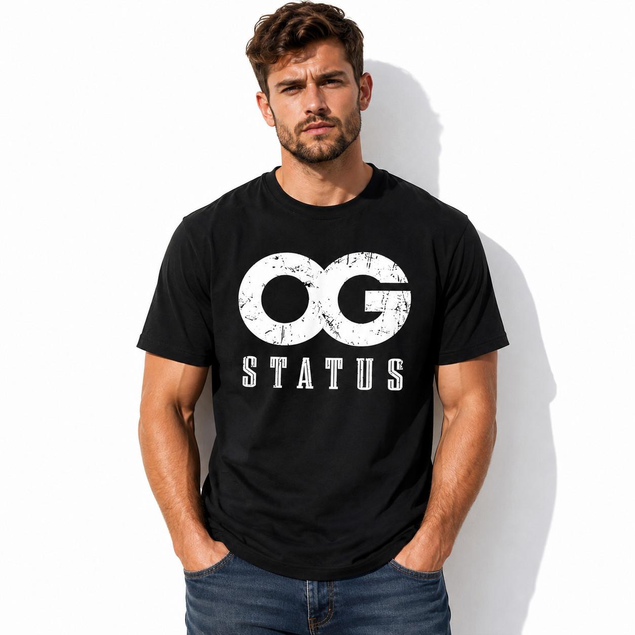 OG Status Shirt Bold Graphic Streetwear Tee M