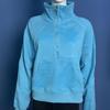 Women's High Neck Fleece Sweatshirt - Fashionable, Wrinkle-Resistant, Hooded Yoga & Fitness Jacket