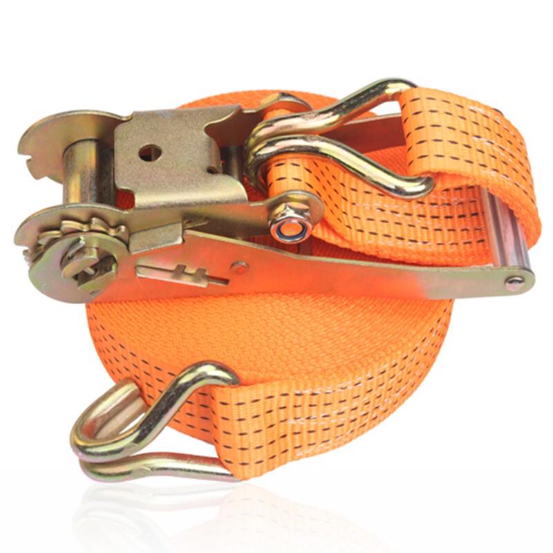 Heavy Duty Ratchet Tie-Down Strap with Double Hooks