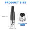 uxcell 8-Pack 5-Pin Female Mini XLR Connector TA4F Jack Adapter Plug Replacement Cable Terminal Black