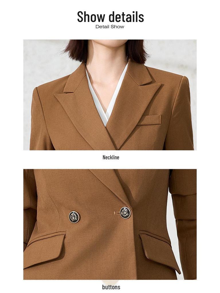 2025 Women's Autumn/Winter Flared Pants Suit Set - Formal/Casual Workwear