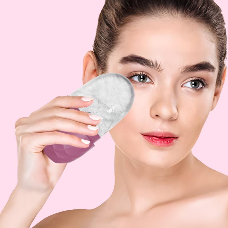 Reusable Facial Ice Roller Silicone Mold, Eye & Face Cooling Massage Tool, Skin Firming Soothing Beauty Skincare Ice Massager
