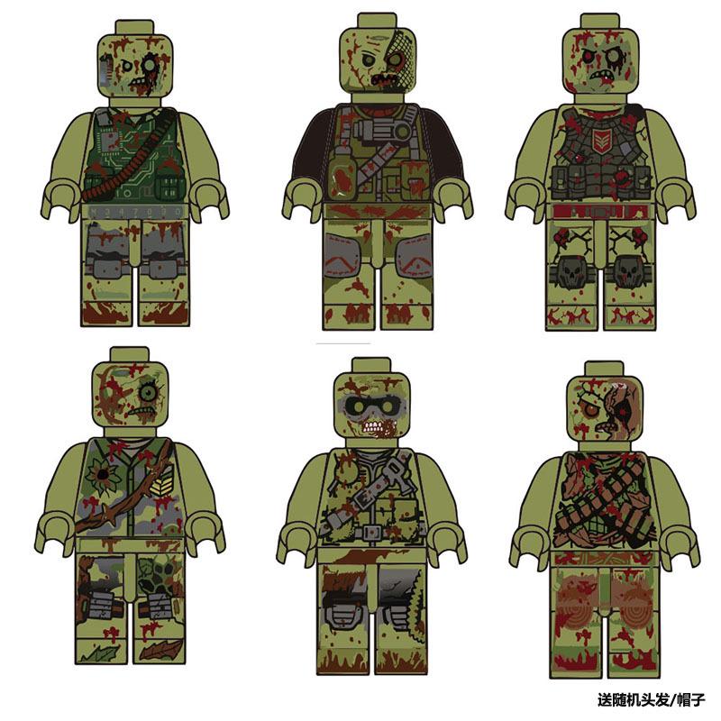 Building Blocks, Humanoid Dolls, Toys, Digital Action Figures Assembled Toys Crawler Children's Educational Toys