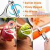Stainless Steel Vegetable and Fruit Peeler Set, Non-Slip Handle, Gray, Chemical Peeler