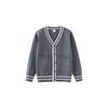 Spring and Autumn Children's Contrast Color Pocket Children's Sweater Cardigan Boy Stripe College Style Girls Sweater Coat